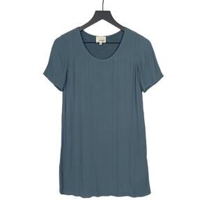 Aritzia Wilfred Free Green Gray Mini Shift Dress Women's‎ XXS Short Sleeve